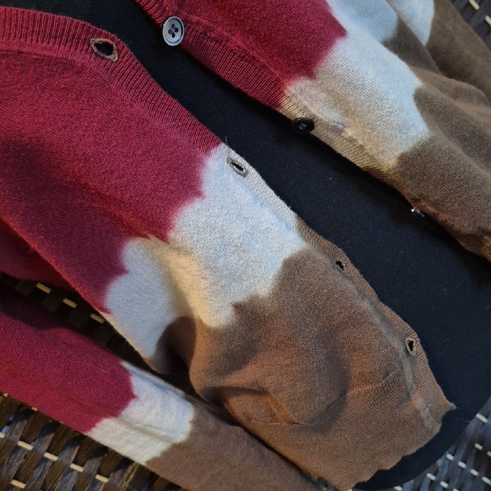 Isabel Marant Red and Brown Cardigan Sweater - Picture 6 of 7